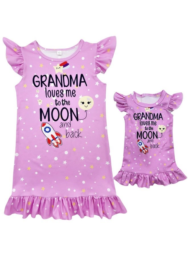 Bow Dream Girl Dress and Matching American Girl Doll Clothes for Girls Pink Size 140 - Image 1